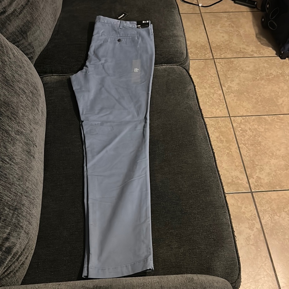 Light Blue Stretch Chino Pants
